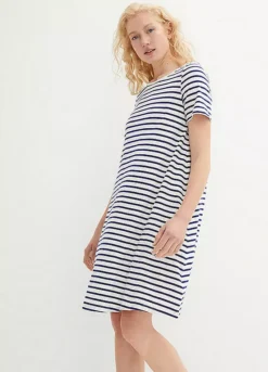 Slub Cotton Dress -Mesh Sleeve Shop Slub Cotton Dress931174FRSP