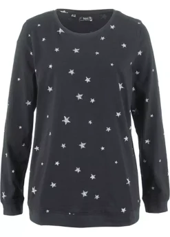 Star Print Top -Mesh Sleeve Shop Star Print Top927721FRSC
