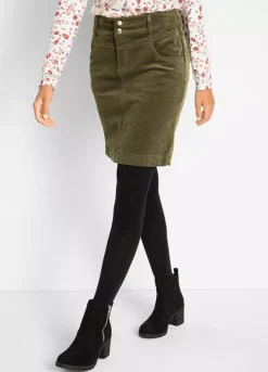 Straight Cord Skirt -Mesh Sleeve Shop Straight Cord Skirt917612FRSP