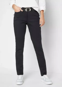 Straight Leg Cotton Trousers