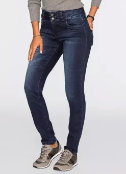 Straight Leg Shaper Jeans -Mesh Sleeve Shop Straight Leg Shaper Jeans905208FRSP