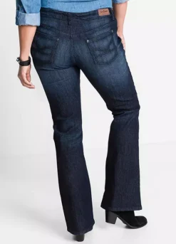 Stretchy Bootcut Jeans -Mesh Sleeve Shop Stretchy Bootcut Jeans935844FRSB W01
