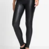 Stretchy Coated Leggings -Mesh Sleeve Shop Stretchy Coated Leggings906032FRSP