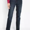 Stretchy Straight Leg Jeans -Mesh Sleeve Shop Stretchy Straight Leg Jeans912128FRSP