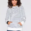 Stripe Jersey Hoodie -Mesh Sleeve Shop Stripe Jersey Hoodie905713FRSP