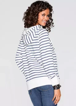 Stripe Jersey Hoodie -Mesh Sleeve Shop Stripe Jersey Hoodie905713FRSP W01
