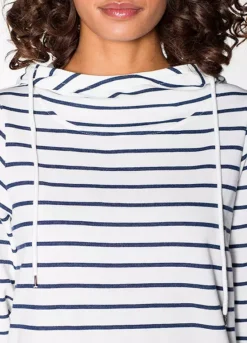 Stripe Jersey Hoodie -Mesh Sleeve Shop Stripe Jersey Hoodie905713FRSP W03