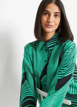 Stripy Blouse -Mesh Sleeve Shop Stripy Blouse966826FRSP W02