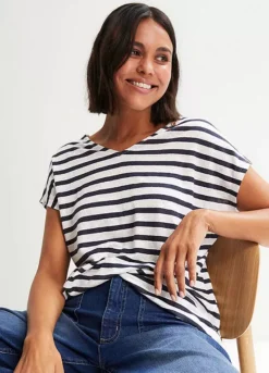 Stripy Linen T-Shirt
