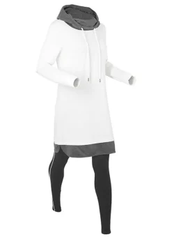 Sweatshirt Dress & Leggings -Mesh Sleeve Shop Sweatshirt Dress Leggings956371FRSC