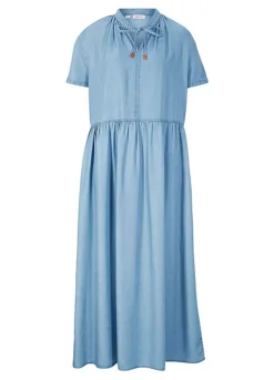 Tencel Midi Dress -Mesh Sleeve Shop Tencel Midi Dress968658FRSC