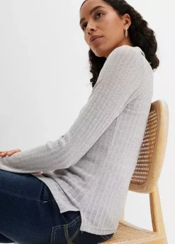 Textured Jersey Blouse -Mesh Sleeve Shop Textured Jersey Blouse947328FRSP W03