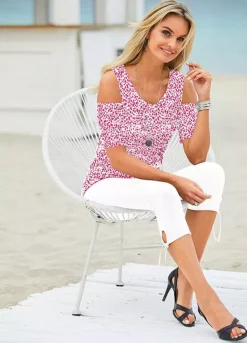 Tie Hem Leggings -Mesh Sleeve Shop Tie Hem Leggings953188FRSL