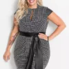 Tie Waist Checked Dress