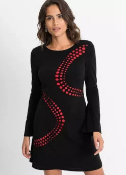 Trumpet Sleeve Mini Dress