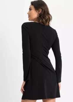 Trumpet Sleeve Mini Dress -Mesh Sleeve Shop Trumpet Sleeve Mini Dress962332FRSP W01