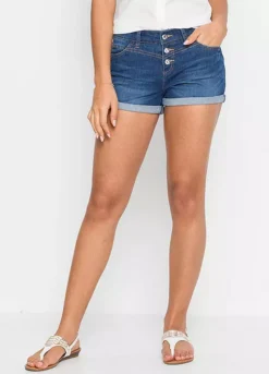 Turn-Up Hem Denim Shorts