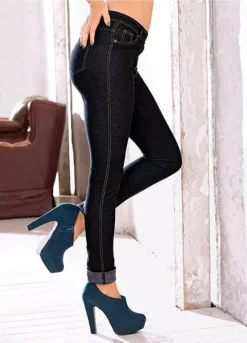 Turn-Up Jeggings -Mesh Sleeve Shop Turn Up Jeggings937170FRSL