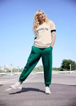 V-Neck Oversized Sweatshirt -Mesh Sleeve Shop V Neck Oversized Sweatshirt930906FRSL