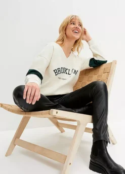 V-Neck Oversized Sweatshirt