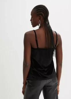 Velvet Cami Top -Mesh Sleeve Shop Velvet Cami Top930667FRSP W01