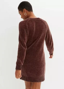 Velvet Chenille Oversize Jumper Dress -Mesh Sleeve Shop Velvet Chenille Oversize Jumper Dress934922FRSP W03