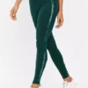 Velvet Piped Leggings -Mesh Sleeve Shop Velvet Piped Leggings949608FRSP