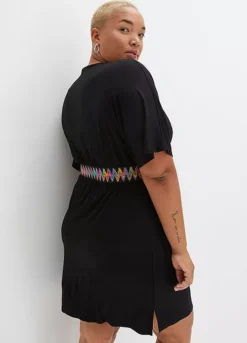 Waist Tape Dress -Mesh Sleeve Shop Waist Tape Dress939248FRSB W01