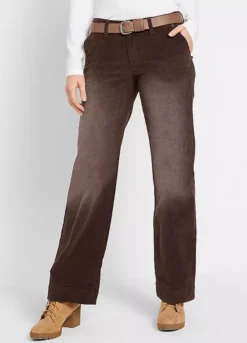 Wide Leg Cord Trousers