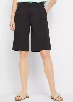 Wide Leg Cotton Shorts