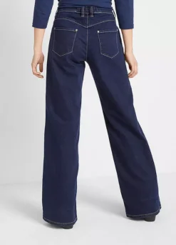 Wide Leg Jeans -Mesh Sleeve Shop Wide Leg Jeans928970FRSP W01