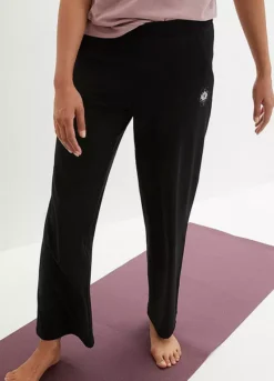 Wide Leg Jersey Trousers