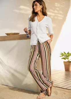 Wide Leg Palazzo Pants -Mesh Sleeve Shop Wide Leg Palazzo Pants945872FRSL
