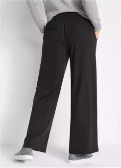 Wide Leg Ponte Trousers -Mesh Sleeve Shop Wide Leg Ponte Trousers964644FRSP W01