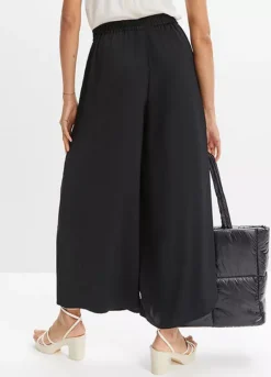 Wide Leg Satin Culottes -Mesh Sleeve Shop Wide Leg Satin Culottes945435FRSP W01