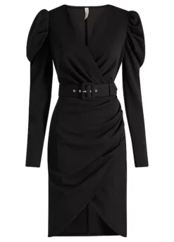Wrap Party Dress -Mesh Sleeve Shop Wrap Party Dress917334FRSC