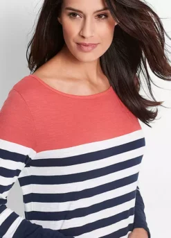 Bonprix Boat Neck T-Shirt -Mesh Sleeve Shop bonprix Boat Neck T Shirt961419FRSP W02