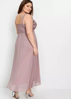 Bonprix Chiffon Dress -Mesh Sleeve Shop bonprix Chiffon Dress959653FRSB W01