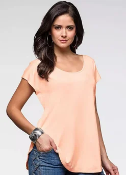 Bonprix Crochet Back T-Shirt -Mesh Sleeve Shop bonprix Crochet Back T Shirt932327FRSP W02