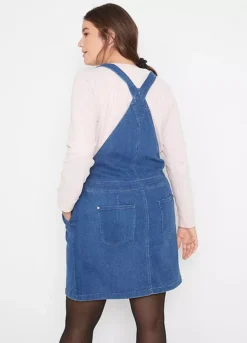 Bonprix Denim Pinafore -Mesh Sleeve Shop bonprix Denim Pinafore968659FRSB W01