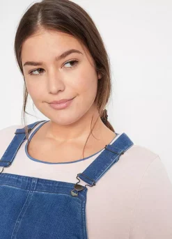 Bonprix Denim Pinafore -Mesh Sleeve Shop bonprix Denim Pinafore968659FRSB W02