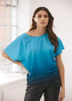 Bonprix Dip-Dye T-Shirt -Mesh Sleeve Shop bonprix Dip Dye T Shirt957522FRSL