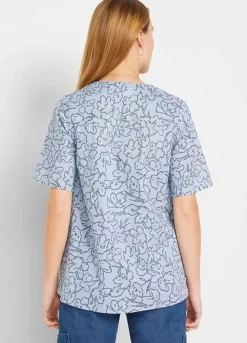 Bonprix Floral Print Tunic Top -Mesh Sleeve Shop bonprix Floral Print Tunic Top912302FRSP W01