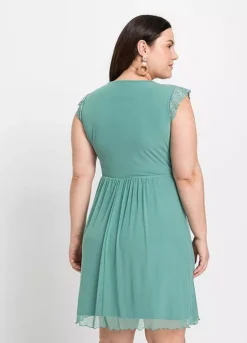 Bonprix Net Shell Dress -Mesh Sleeve Shop bonprix Net Shell Dress977723FRSB W01