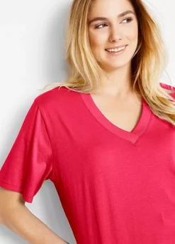 Bonprix Pack Of 5 Essential V-Neck T-Shirts -Mesh Sleeve Shop bonprix Pack of 5 Essential V Neck T Shirts920494FRSP W03