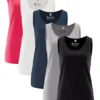 Bonprix Pack Of 5 Essential Vest Tops -Mesh Sleeve Shop bonprix Pack of 5 Essential Vest Tops936470FRSC